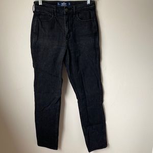 Black Denim Ultra High Rise Mom Jeans from Hollister